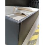 Łóżko kontynentalne GRIMALDI 180x200 - Soft 11 - czarna ekoskóra - OUTLETU