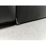 Łóżko kontynentalne GRIMALDI 180x200 - Soft 11 - czarna ekoskóra - OUTLETU