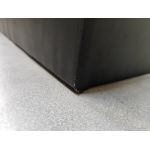 Łóżko kontynentalne GRIMALDI 180x200 - Soft 11 - czarna ekoskóra - OUTLETU