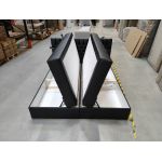 Łóżko kontynentalne GRIMALDI 180x200 - Soft 11 - czarna ekoskóra - OUTLETU