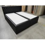 Łóżko kontynentalne GRIMALDI 180x200 - Soft 11 - czarna ekoskóra - OUTLETU