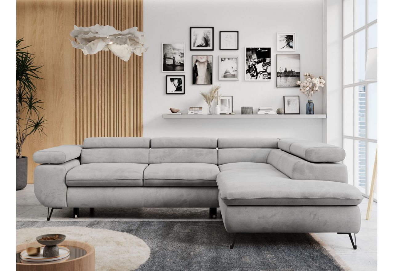 Narożnik PETER L - Monolith 84 - jasny szary - OUTLETU