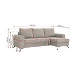 Narożnik AXEL L - Letto 03 - beżowy - OUTLETU