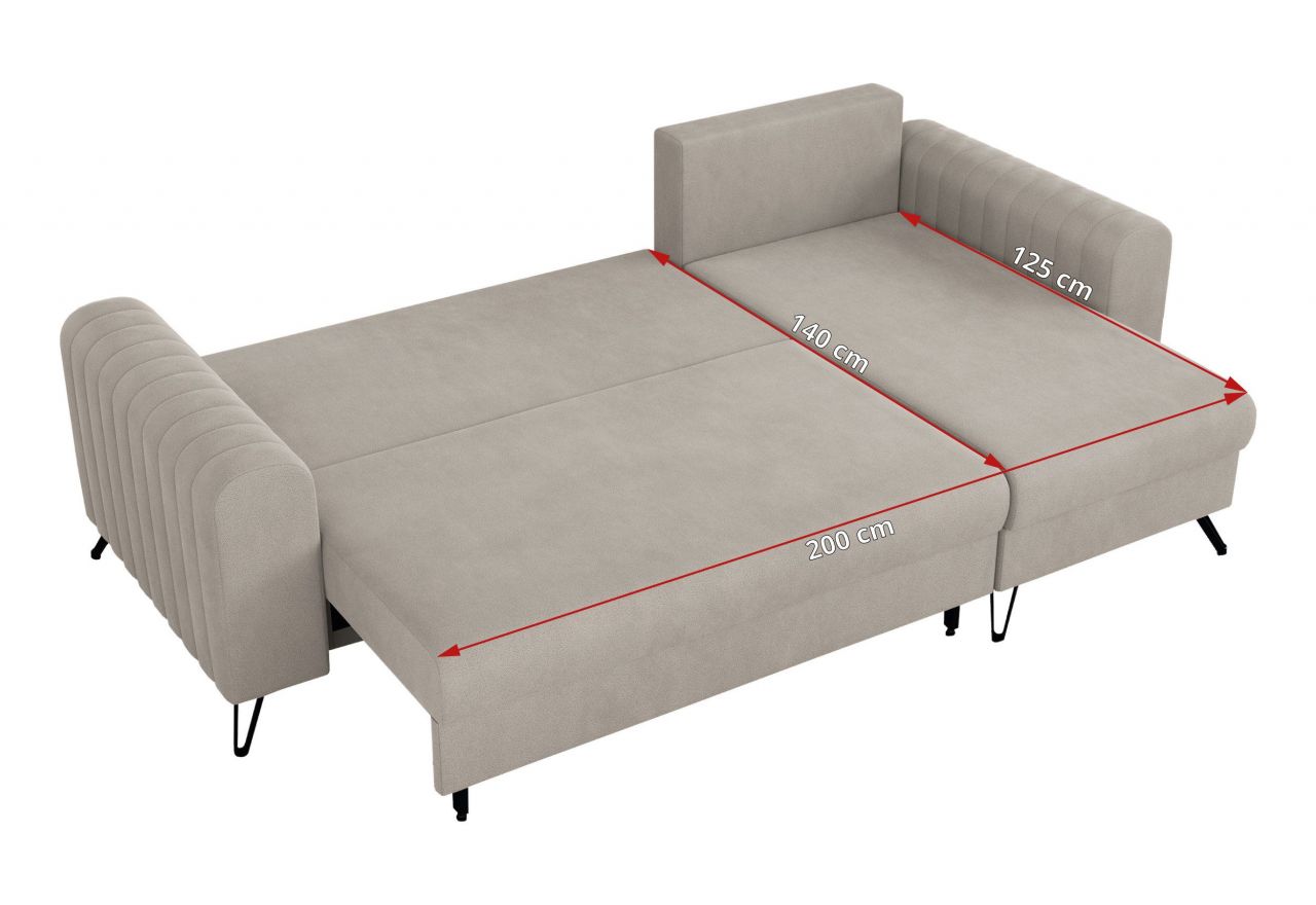 Narożnik AXEL L - Letto 03 - beżowy - OUTLETU