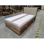 Łóżko kontynentalne ALBERO 4 120x200 - Monolith 02 - beżowy - OUTLET