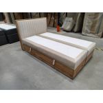 Łóżko kontynentalne ALBERO 4 120x200 - Monolith 02 - beżowy - OUTLET