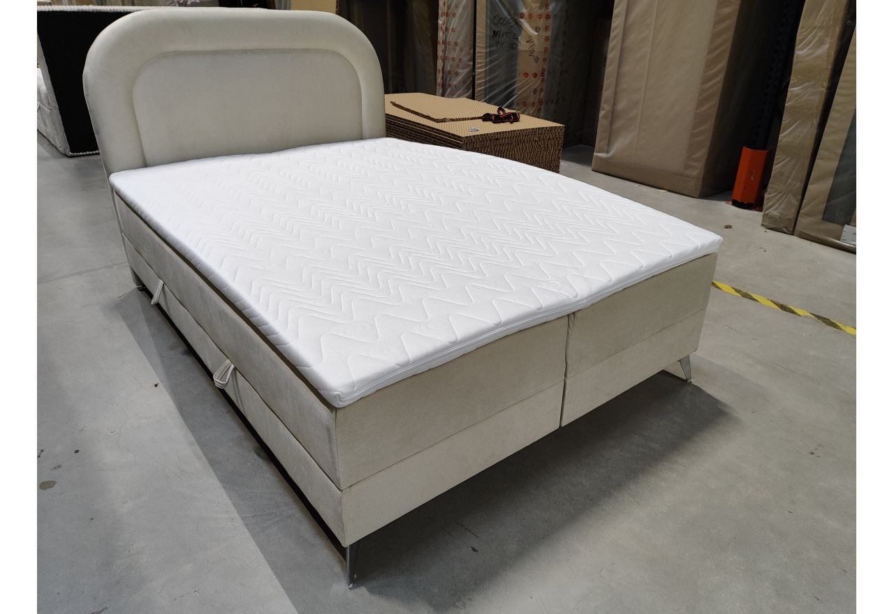 Łóżko kontynentalne EIRA 140x200 - Monolith 02 - beżowy - OUTLET