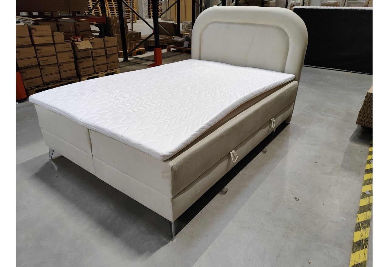 Łóżko kontynentalne EIRA 140x200 - Monolith 02 - beżowy - OUTLET