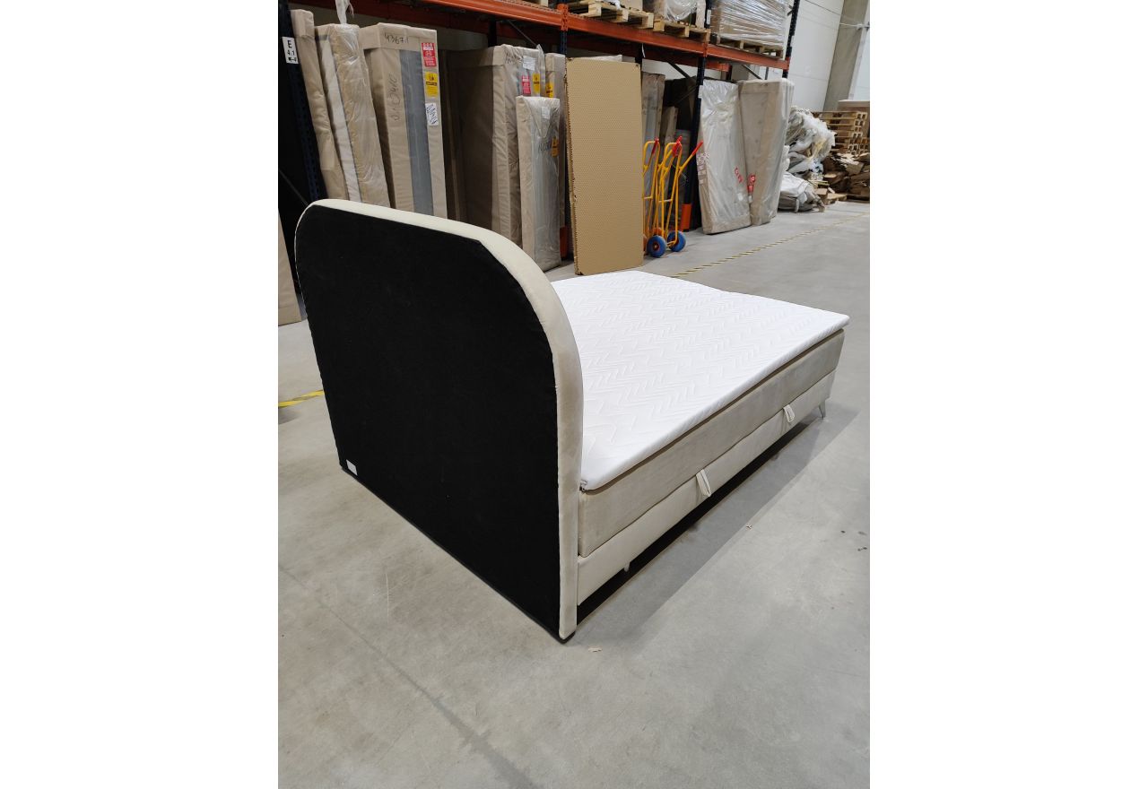 Łóżko kontynentalne EIRA 140x200 - Monolith 02 - beżowy - OUTLET