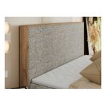 Łóżko kontynentalne WOOD CLASSIC 140x200 - H4 - beżowy, struktura