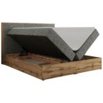 Łóżko kontynentalne WOOD CLASSIC 180x200 - H3 - szary, struktura