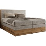 Łóżko kontynentalne WOOD CLASSIC KING 180x200 - H3 - beżowy, struktura