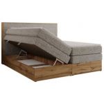 Łóżko kontynentalne WOOD CLASSIC KING 200x200 - H4 - beżowy, struktura