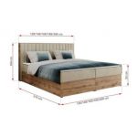 Łóżko kontynentalne ALBERO 4 180x200 - Monolith 02 - beżowy - OUTLETU