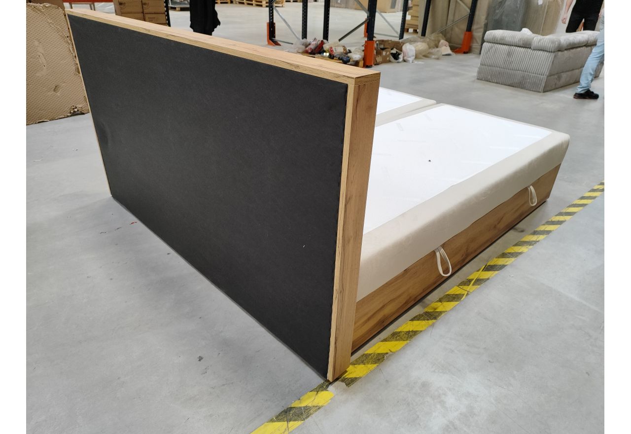 Łóżko kontynentalne ALBERO 4 180x200 - Monolith 02 - beżowy - OUTLETU