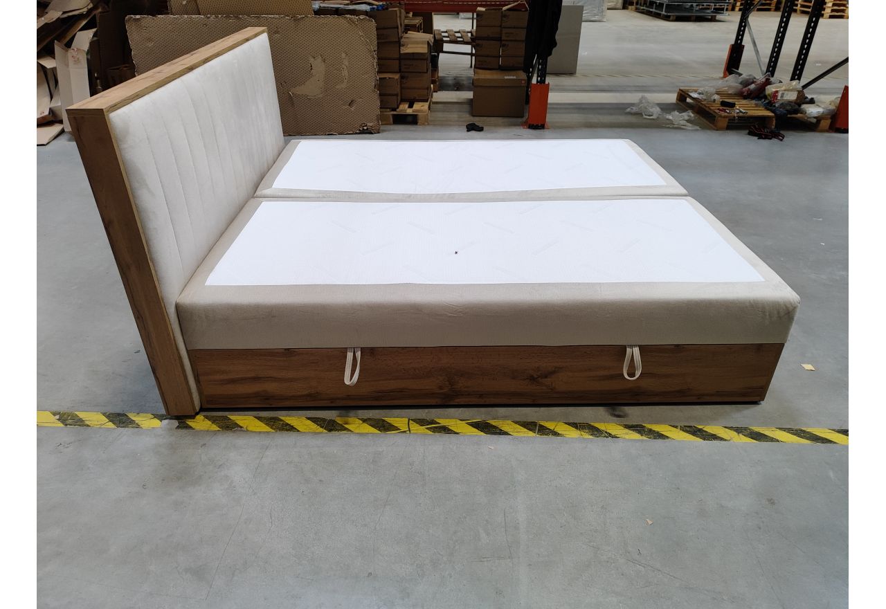 Łóżko kontynentalne ALBERO 4 180x200 - Monolith 02 - beżowy - OUTLETU