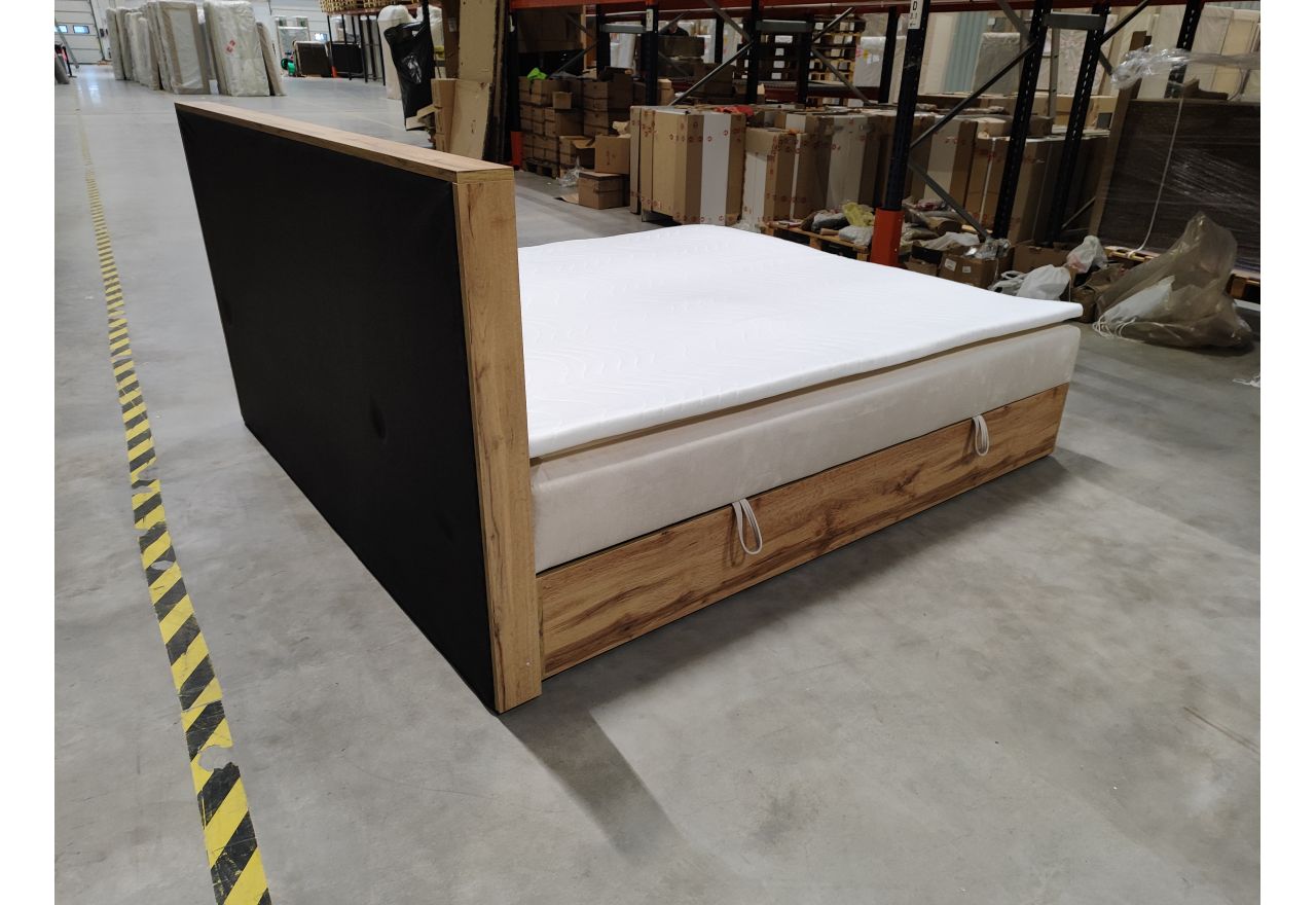 Łóżko kontynentalne ALBERO 4 180x200 - Monolith 02 - beżowy - OUTLETU