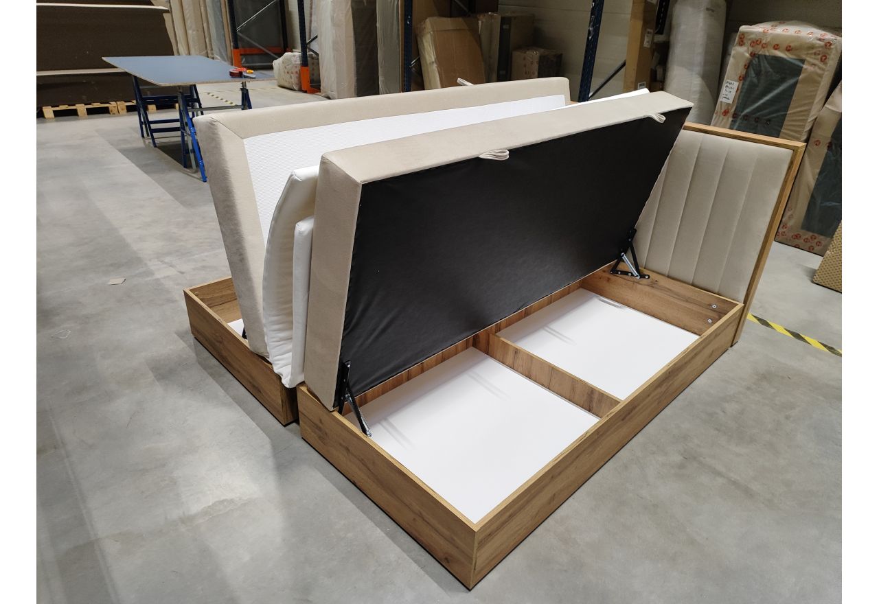 Łóżko kontynentalne ALBERO 4 180x200 - Monolith 02 - beżowy - OUTLETU