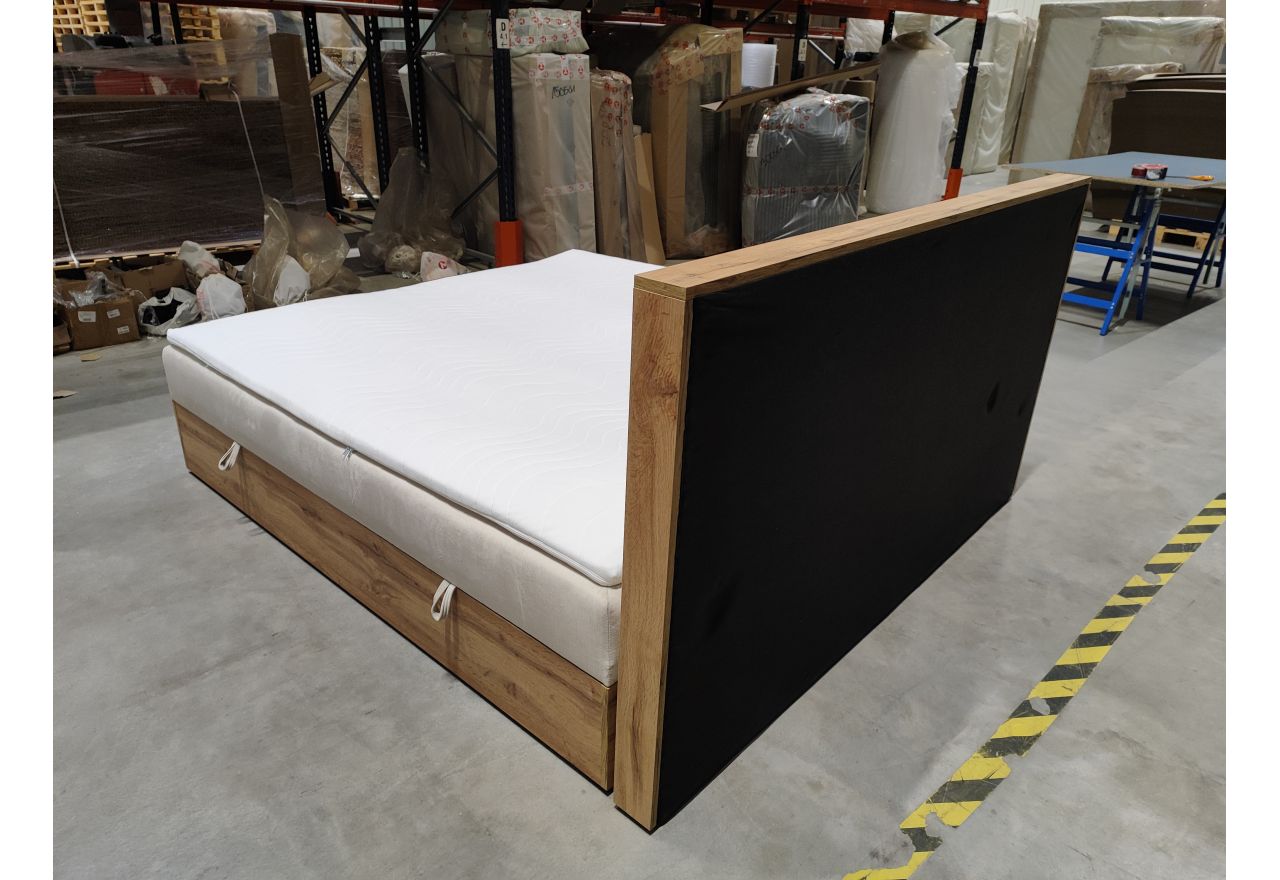 Łóżko kontynentalne ALBERO 4 180x200 - Monolith 02 - beżowy - OUTLETU