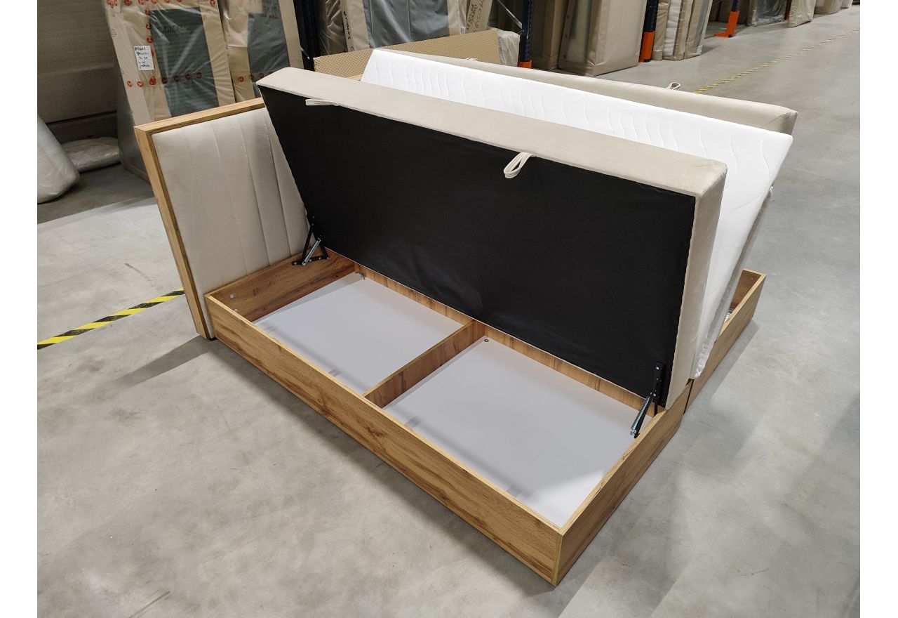 Łóżko kontynentalne ALBERO 4 180x200 - Monolith 02 - beżowy - OUTLETU