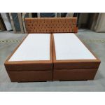 Łóżko kontynentalne PERA 200x200 - Matana 08 - pomarańczowy - OUTLETU