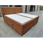 Łóżko kontynentalne PERA 200x200 - Matana 08 - pomarańczowy - OUTLETU