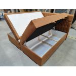 Łóżko kontynentalne PERA 200x200 - Matana 08 - pomarańczowy - OUTLETU