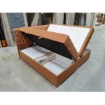 Łóżko kontynentalne PERA 200x200 - Matana 08 - pomarańczowy - OUTLETU