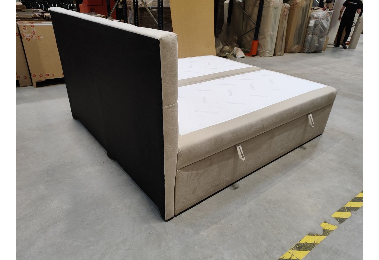 Łóżko kontynentalne RICO 180x200 - Monolith 02 - beżowy - OUTLETU