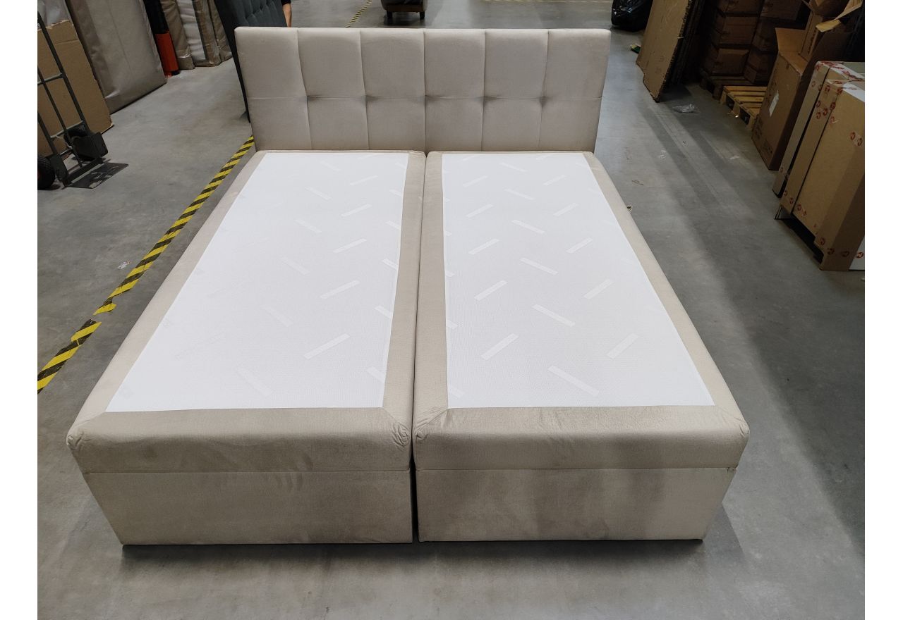 Łóżko kontynentalne RICO 180x200 - Monolith 02 - beżowy - OUTLETU