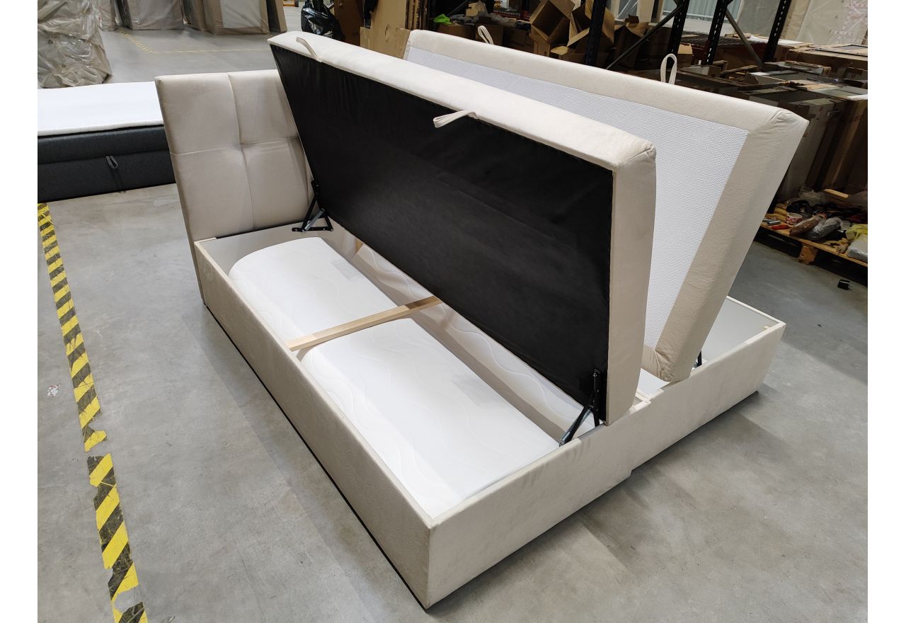 Łóżko kontynentalne RICO 180x200 - Monolith 02 - beżowy - OUTLETU