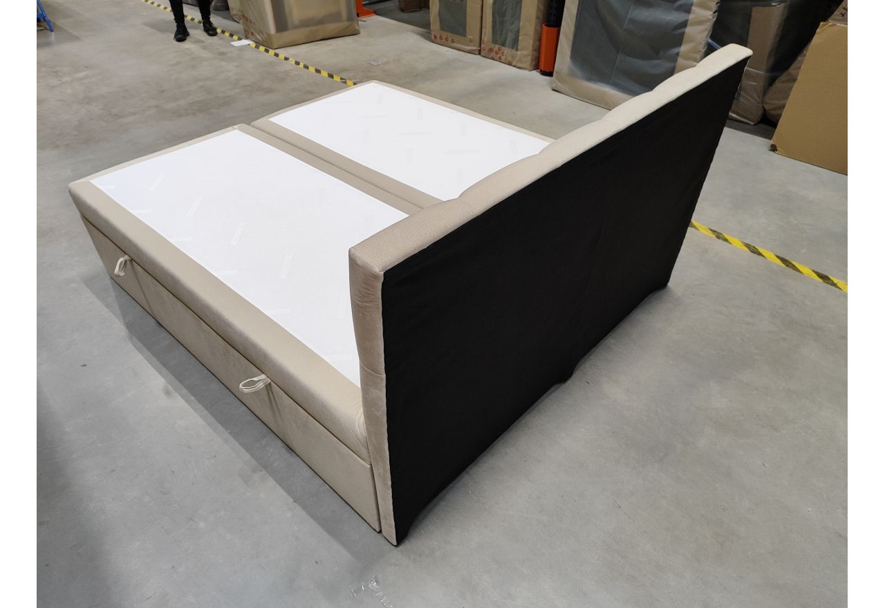 Łóżko kontynentalne RICO 180x200 - Monolith 02 - beżowy - OUTLETU