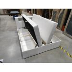 Łóżko kontynentalne GOLD 5 160x200 - Soft 17 - biała ekoskóra - OUTLETU