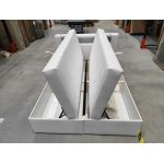 Łóżko kontynentalne GOLD 5 160x200 - Soft 17 - biała ekoskóra - OUTLETU