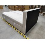 Łóżko kontynentalne GOLD 5 160x200 - Soft 17 - biała ekoskóra - OUTLETU