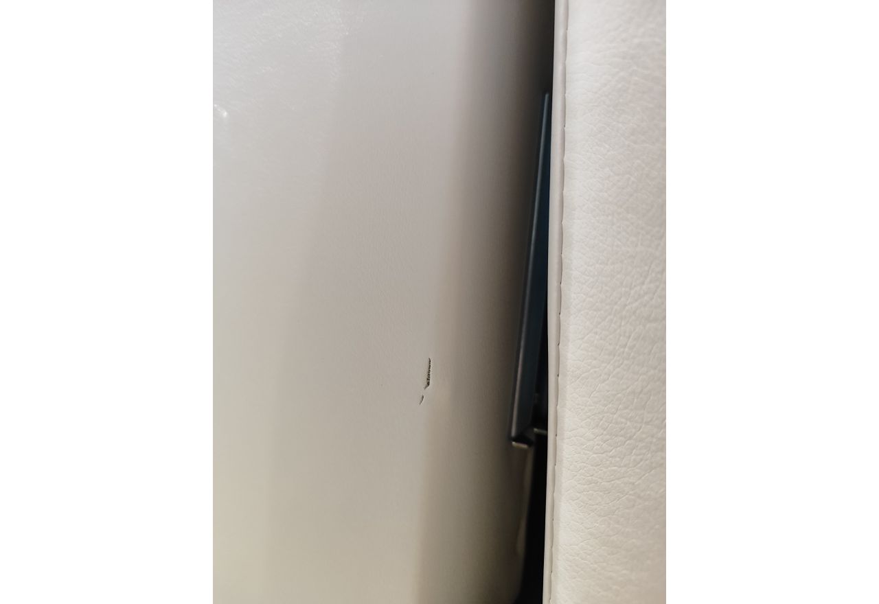 Łóżko kontynentalne GOLD 5 160x200 - Soft 17 - biała ekoskóra - OUTLETU