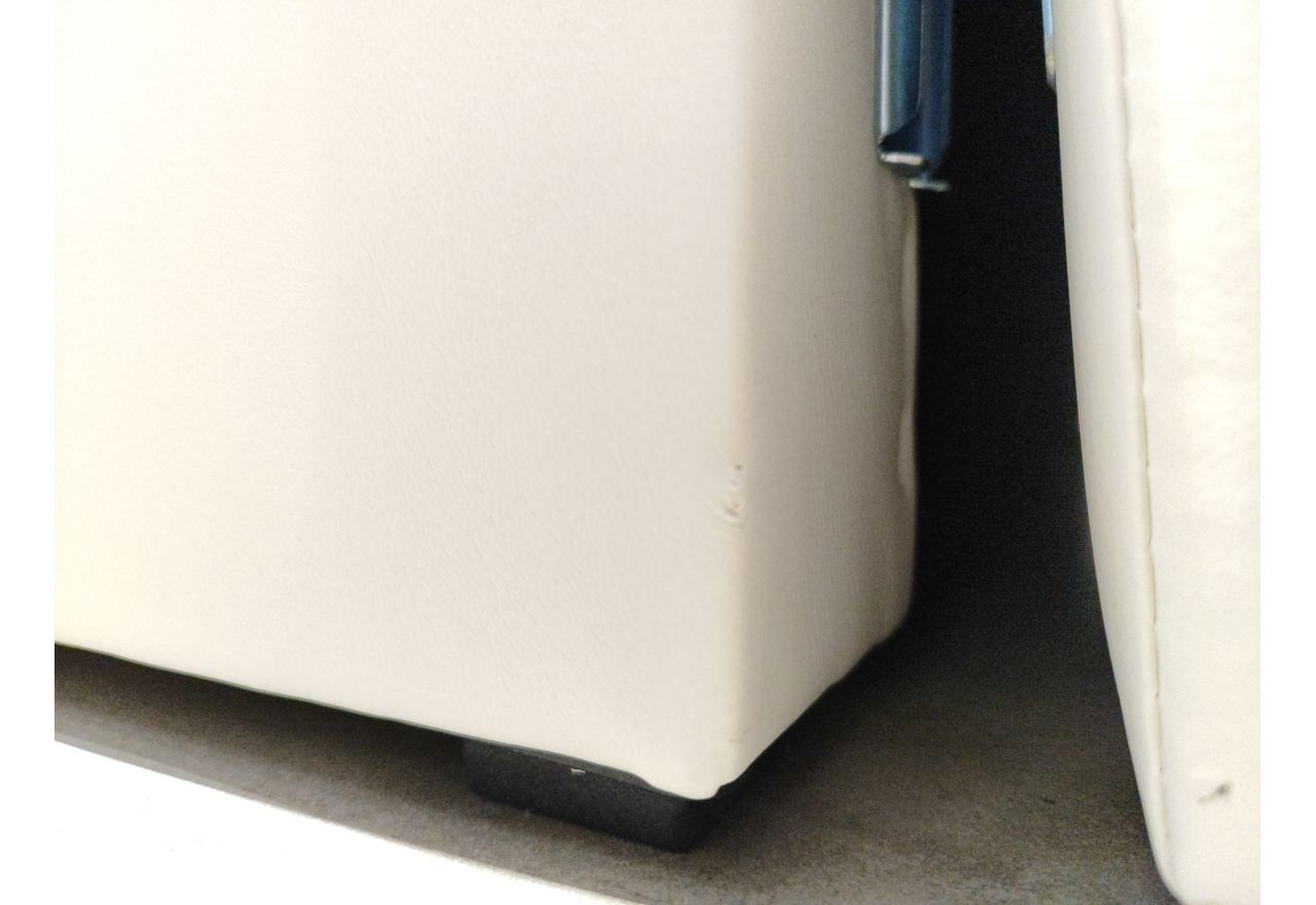 Łóżko kontynentalne GOLD 5 160x200 - Soft 17 - biała ekoskóra - OUTLETU