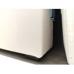 Łóżko kontynentalne GOLD 5 160x200 - Soft 17 - biała ekoskóra - OUTLETU