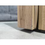 Łóżko kontynentalne ALBERO 2 KING DUO 160x200 - Soft 34 - brązowa ekoskóra - OUTLETU