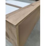 Łóżko kontynentalne ALBERO 2 KING DUO 160x200 - Soft 34 - brązowa ekoskóra - OUTLETU