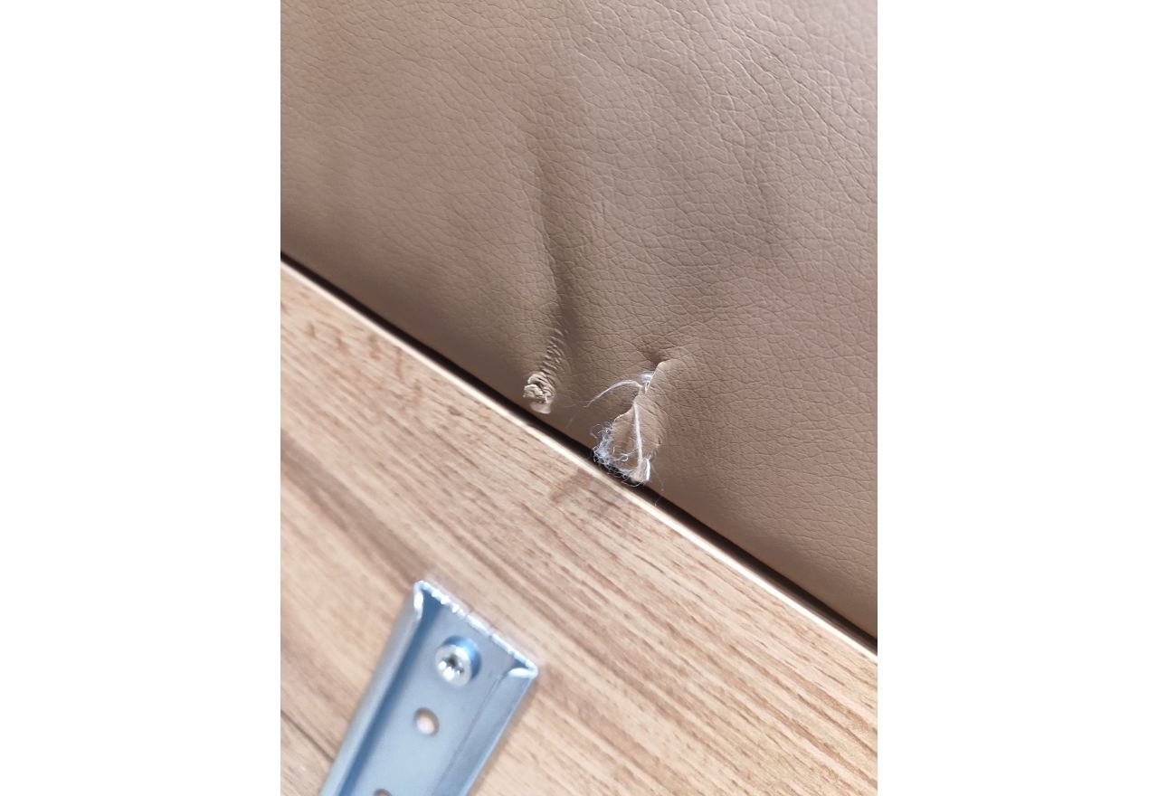 Łóżko kontynentalne ALBERO 2 KING DUO 160x200 - Soft 34 - brązowa ekoskóra - OUTLETU