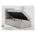 Łóżko kontynentalne PERA 90x200 - Monolith 84 - jasny szary - OUTLETU