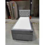 Łóżko kontynentalne PERA 90x200 - Monolith 84 - jasny szary - OUTLETU