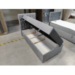 Łóżko kontynentalne PERA 90x200 - Monolith 84 - jasny szary - OUTLETU