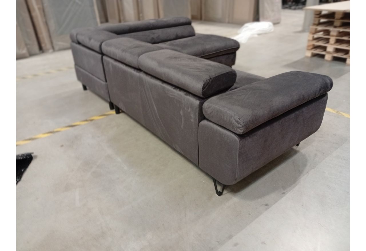 Narożnik PETER L - Monolith 92 - ciemny szary - OUTLETU