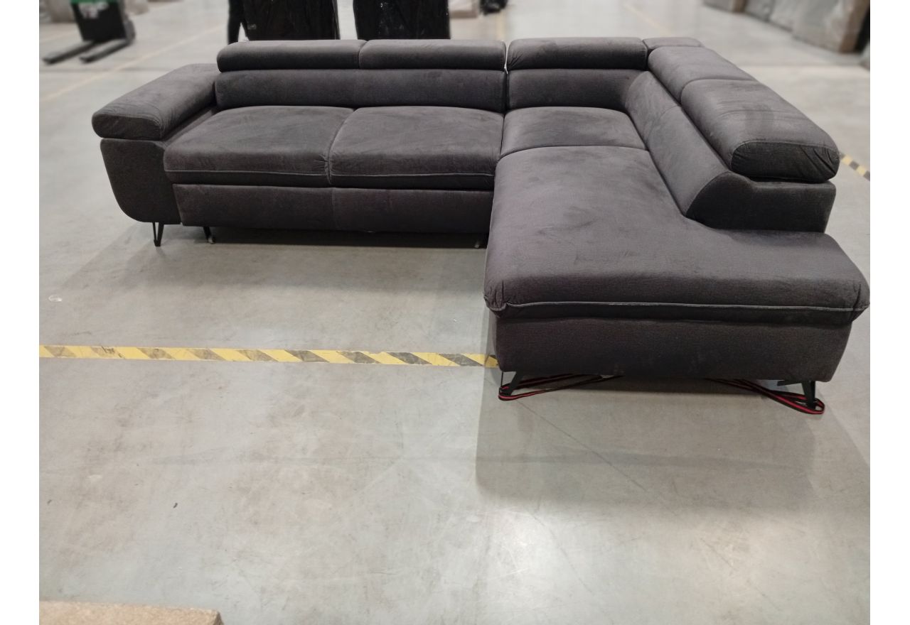 Narożnik PETER L - Monolith 92 - ciemny szary - OUTLETU