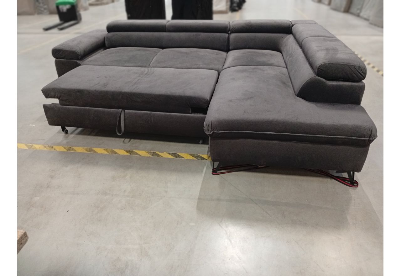 Narożnik PETER L - Monolith 92 - ciemny szary - OUTLETU