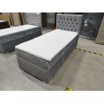 Łóżko kontynentalne PERA 90x200 - Monolith 84 - jasny szary - OUTLET