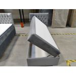 Łóżko kontynentalne PERA 90x200 - Monolith 84 - jasny szary - OUTLET