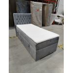 Łóżko kontynentalne PERA 90x200 - Monolith 84 - jasny szary - OUTLET